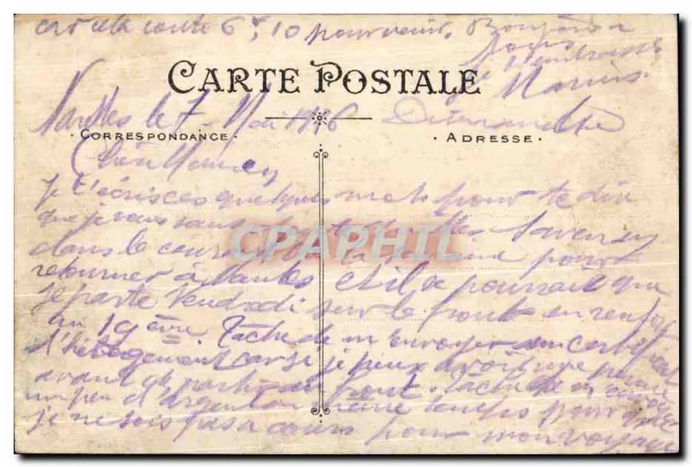 NANTES — Der Hafen — Ansicht von der Rückseite eines Frachters — Artaud et Nozais, Nantes, n°620 - Rückseite