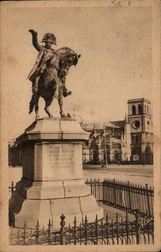 Cherbourg — Statue von Napoleon I und die Basilika Sainte-Trinité — Editions Alex Cherbourg - Vorderseite