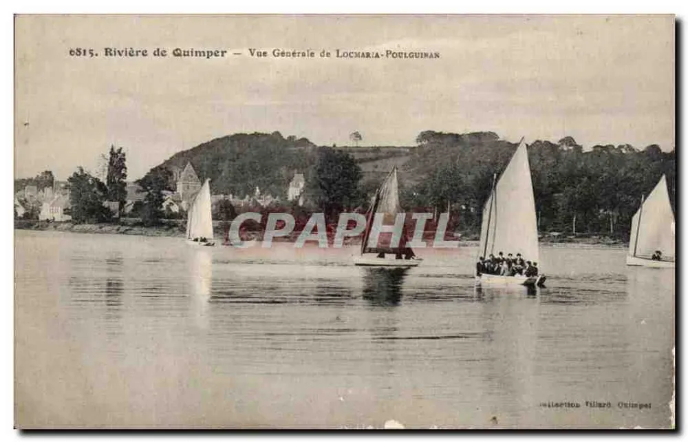 Fluss von Quimper — Allgemeiner Blick auf Locmaria-Poulguiman — Sammlung Tillard, Quimper - Vorderseite