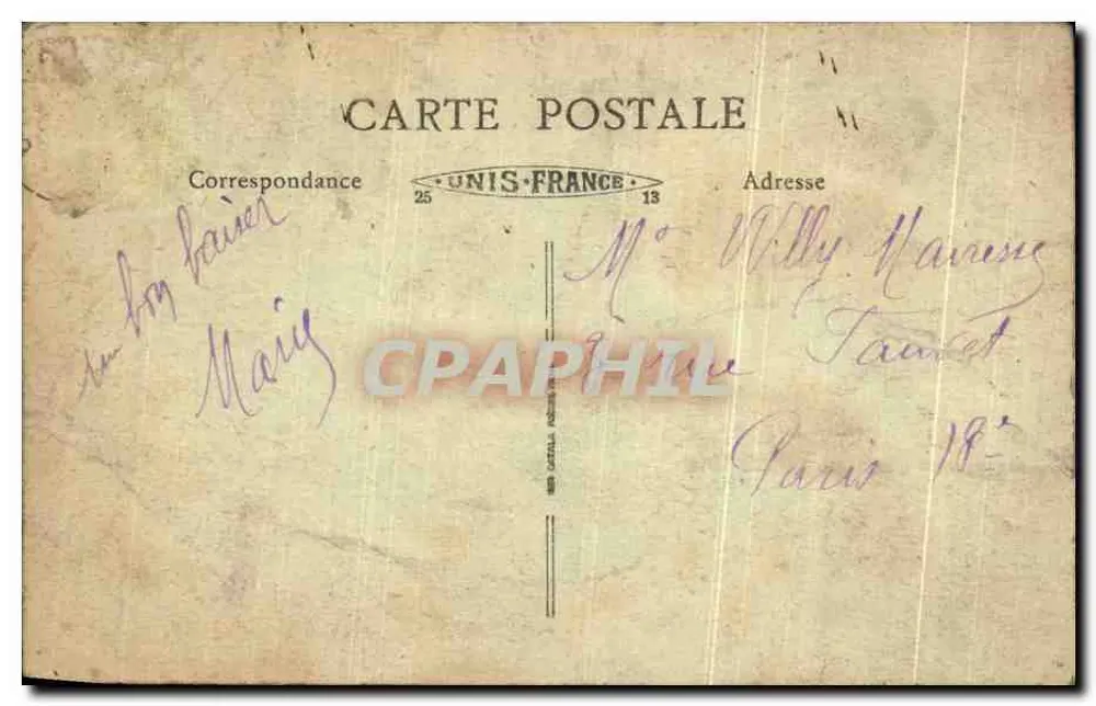 Cercy-la-Tour — Le Quai — éditeur 'UNIS-FRANCE' n°12 - Verso