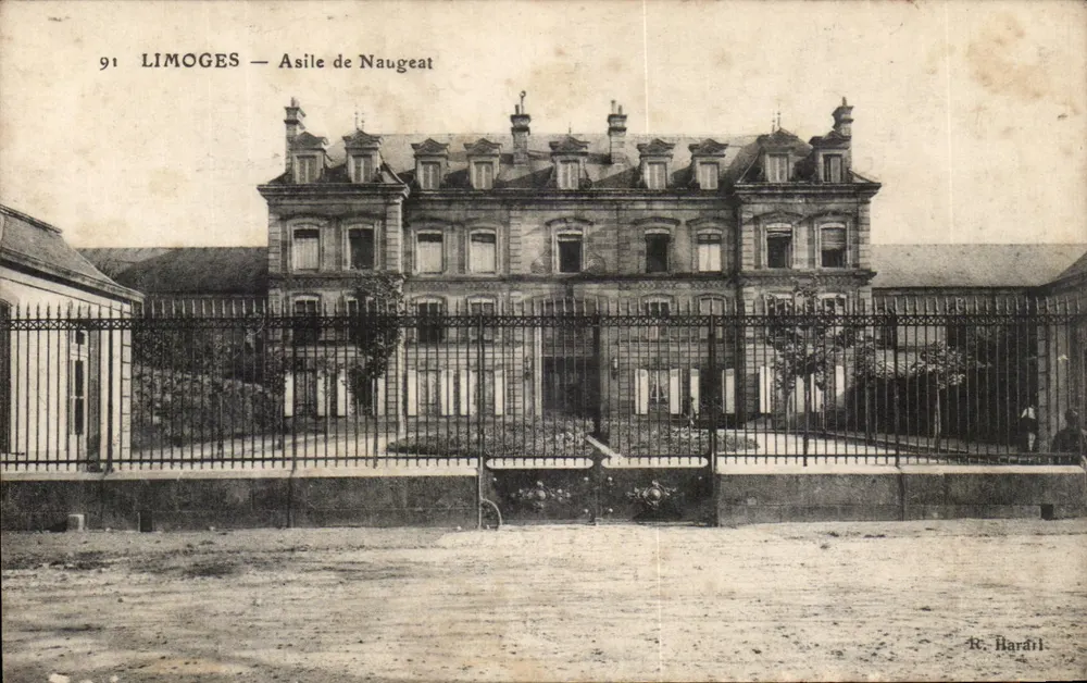 Limoges — Asilo de Naugeat — Editor B. Baratil, n°91 - Frente