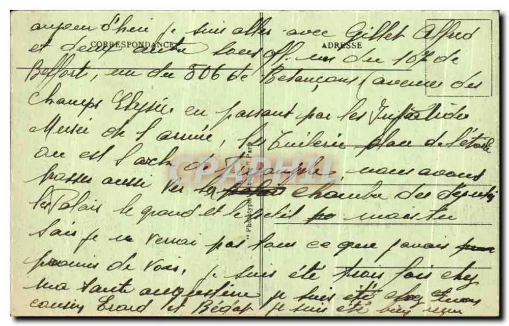 Paris — Bahnhof Saint-Lazare und Rue d'Amsterdam — Anonymer Verlag, Nr. 110 - Rückseite