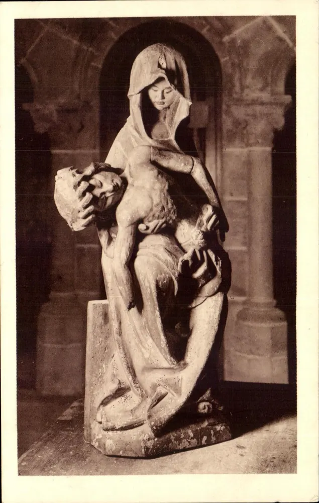 Notre-Dame — Statue des 14. Jahrhunderts — Héliographe M. Lecuyer - Lyon - Vorderseite
