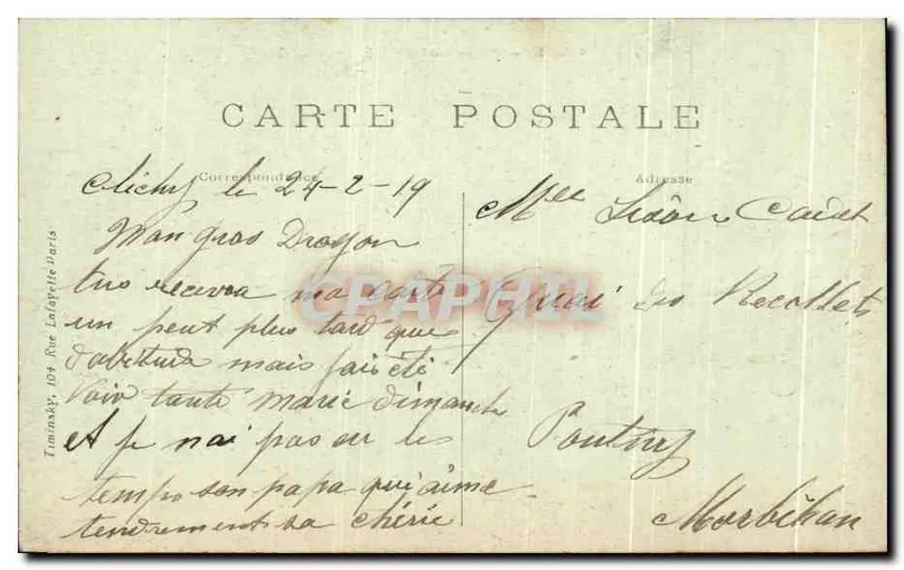 Paris — Panorama da Seine (lado Oeste) — T. M. K. - Verso