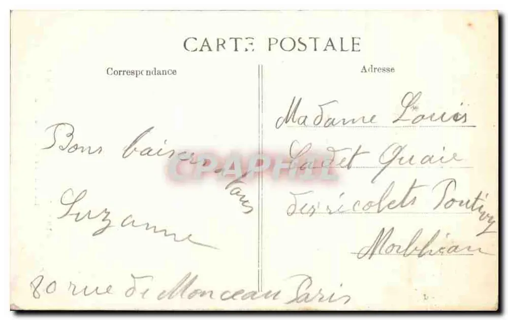Paris - Buttes-Chaumont — Der See und der Aussichtspunkt — Verlag E.D. Nr. 4192 - Rückseite