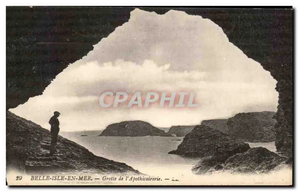 Belle-Île-en-Mer — Grotte de l’Apothicaire — éditeur : Imprimerie de la Grotte de l’Apothicaire, n° 29 - Vorderseite
