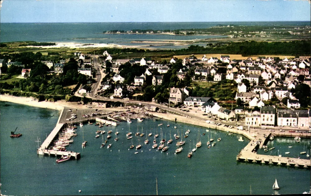 La Trinité-sur-Mer — Luftbild des Hafens und der Villen — Combière Imp. Maccon (et L.) - Vorderseite
