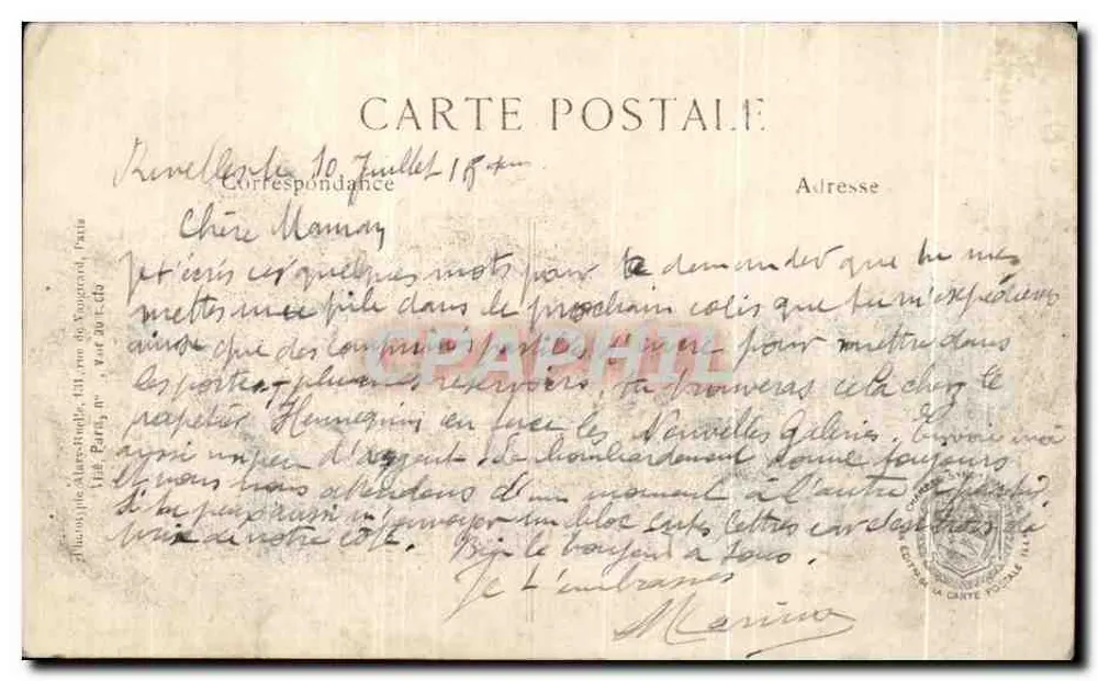 SOUAIN (Marne) — Allgemeiner Blick auf die Ruinen des Dorfes — L.C.H. Paris, n° 481 - Rückseite