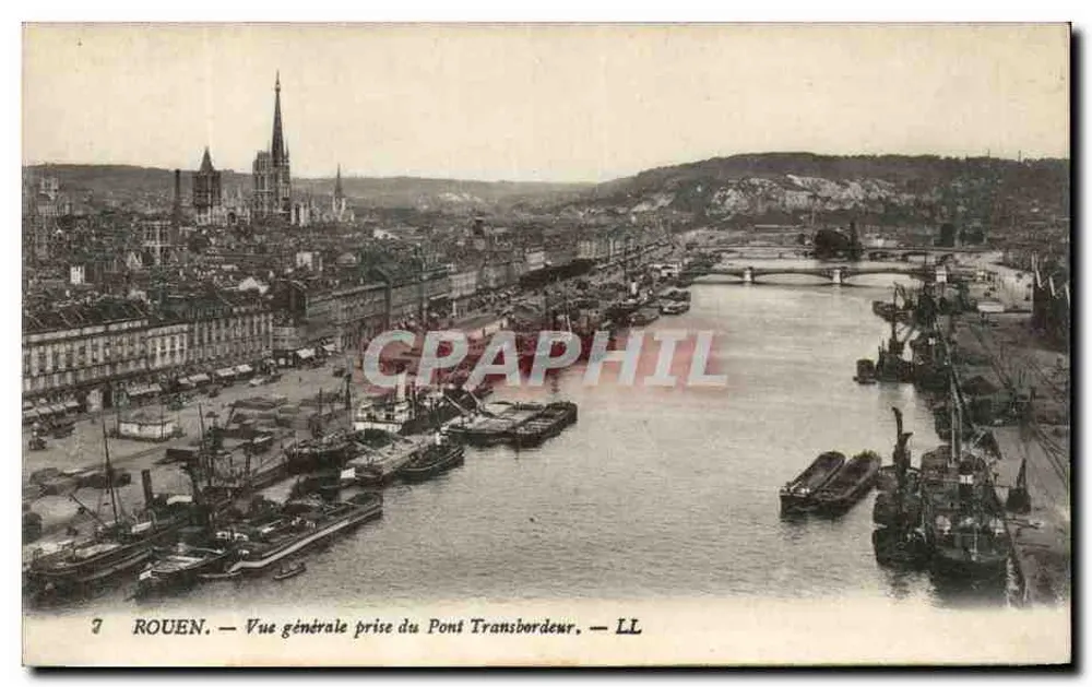Rouen — Allgemeiner Blick vom Transbordeur-Brücke — LL - Vorderseite