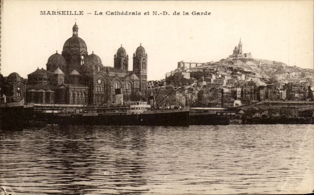 Marseille — Die Kathedrale und Notre-Dame de la Garde — Verleger - Vorderseite