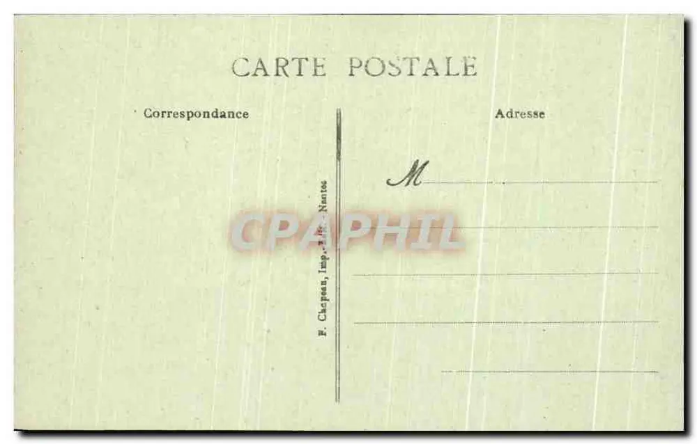 Séverac (Loire-Inf.) — Menhir da Roche à la Vache — F. Chappeau, Imp. - Nantes - Verso