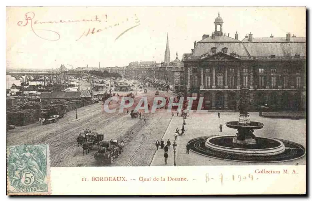 Bordeaux — Quai da Douane — Coleção M. A. - Frente