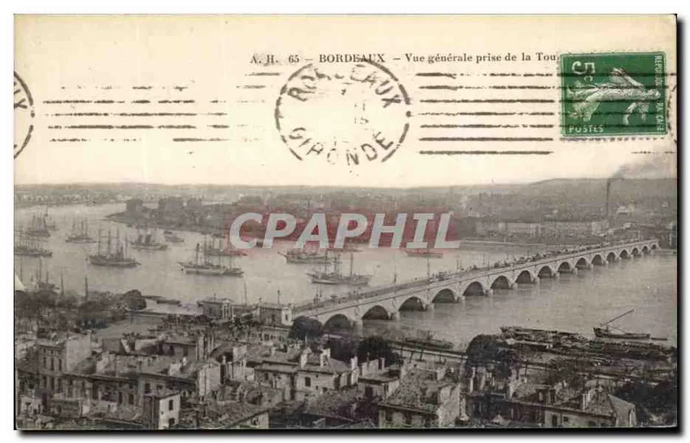 Bordeaux — Allgemeiner Blick von der Turm — A.H. 65 - Vorderseite