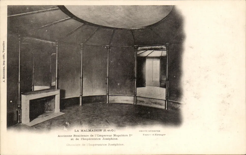 La Malmaison (S.-et-O.) — Ehemalige Residenz des Kaisers Napoleon I. und der Kaiserin Joséphine — Zimmer der Kaiserin Joséphine — A. Bounoirs, Verlag Versailles - Vorderseite