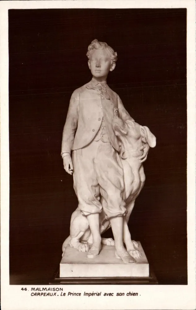 Malmaison - Der Kaiserliche Prinz mit seinem Hund - Carpeaux, n°46 - Vorderseite