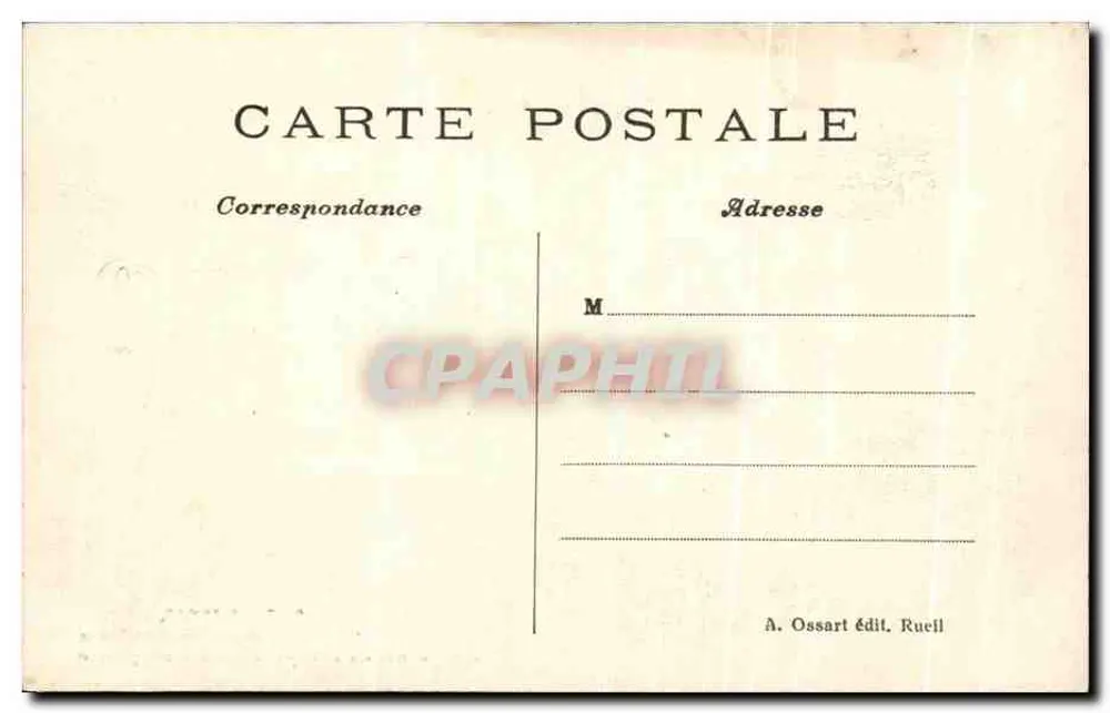 Der Salon der Kaiserin Joséphine — Schloss Malmaison, Rueil — Verlag A. Ossart, Rueill, n° 217 - Rückseite