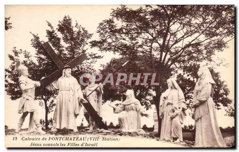 Calvaire de Pontchâteau — VIII. Station: Jesus tröstet die Töchter Israels — J. Nozars, Verlag 18, Avenue du Coteau - Nantes - Vorderseite