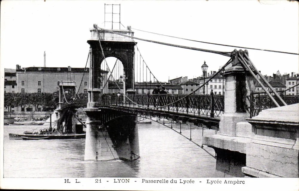 Lyon - Ponte do Lycée Ampère - H. L. 21 - Frente