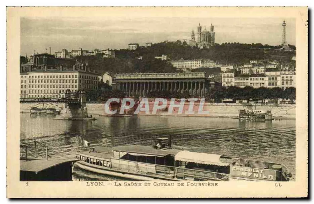 Lyon — Die Saône und Fourvière-Hügel — LL - Vorderseite