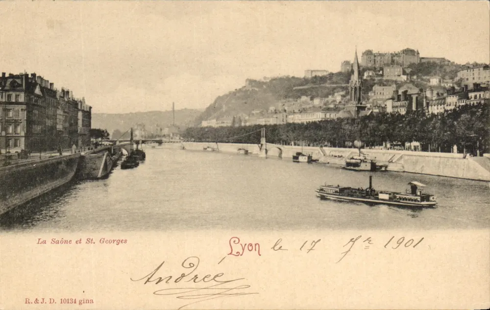 Lyon — A Saône e St. Georges — R. & J. D. 10134 gina - Frente