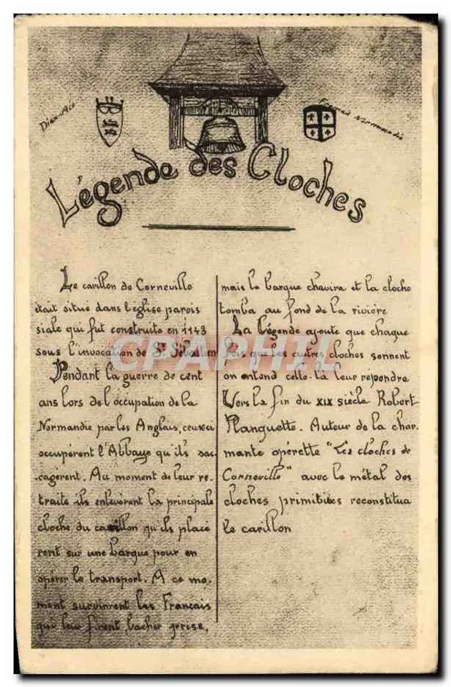 Légende des Cloches — Carillon de Cornéville — Éditeur : Intertide - Recto