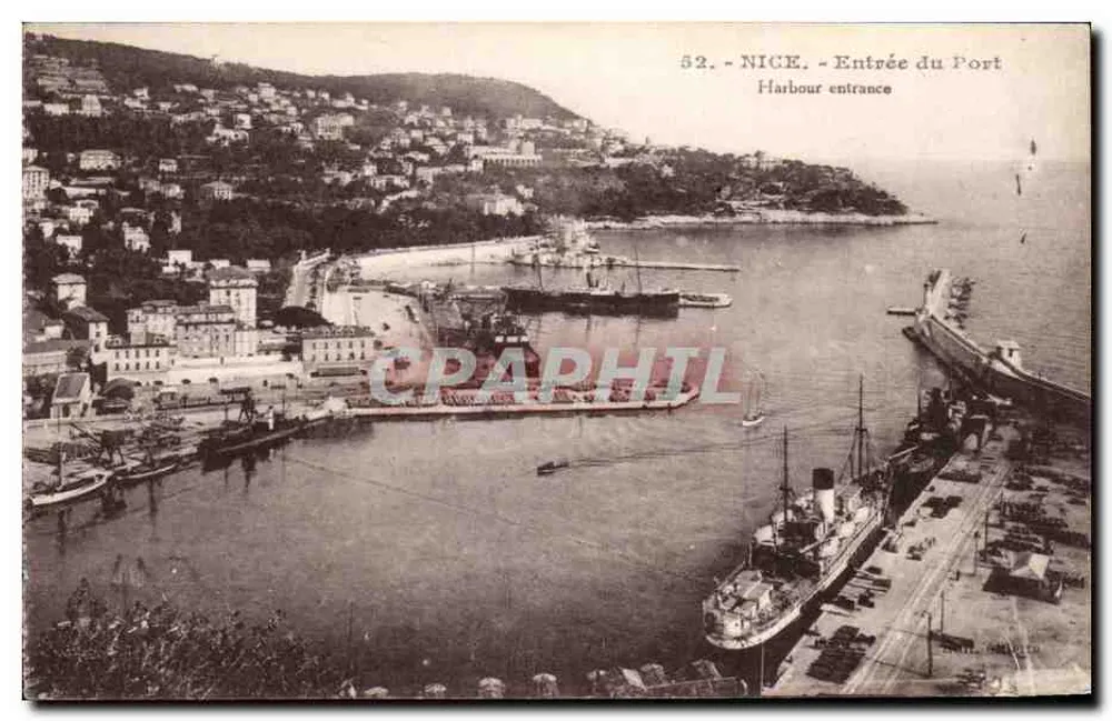 Nice - Entrada do Porto — vista aérea — J. Gilletta et Cie, Nice - Frente