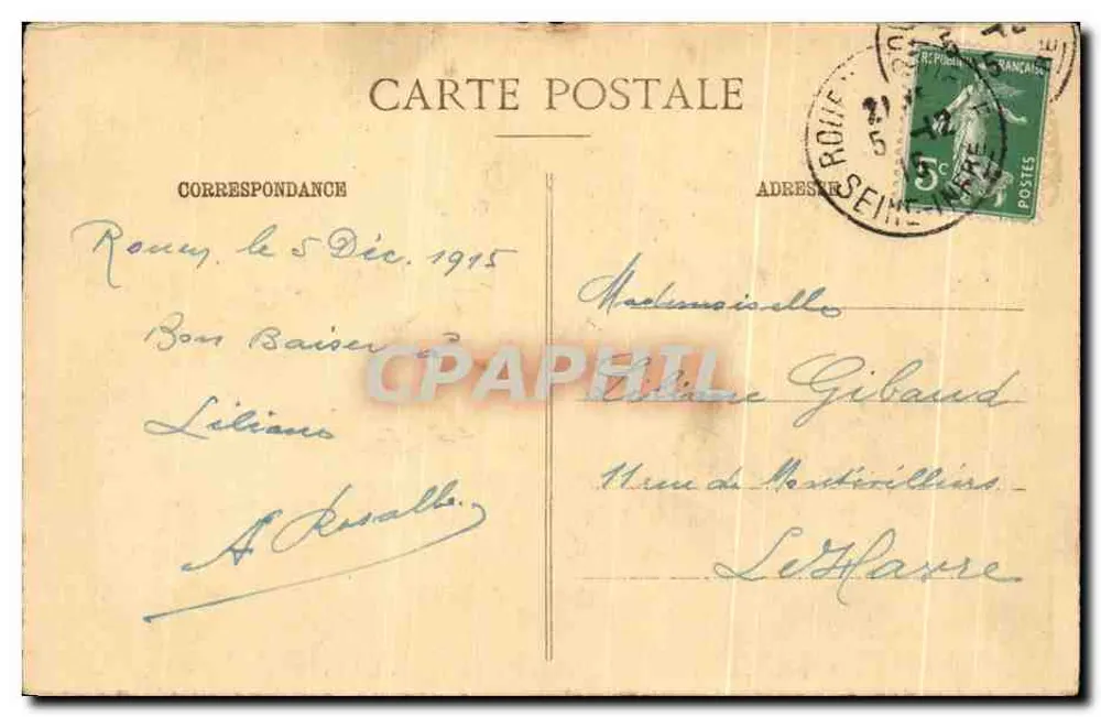 Rouen - Die Quais - Ansicht vom Transbordeur — C.F. - 301 - Rückseite