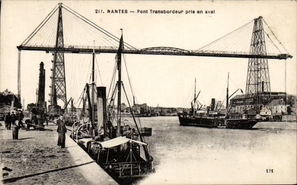 NANTES — Ansicht des Transbordeur-Brücke vom unteren Ufer — F. Chapeau, Nantes, Nr. 211 - Vorderseite