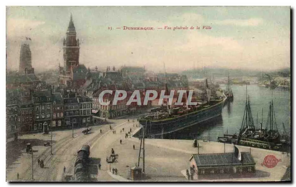 Dunkerque — Vista generale della Città — editore non identificato, n° 23 - Recto
