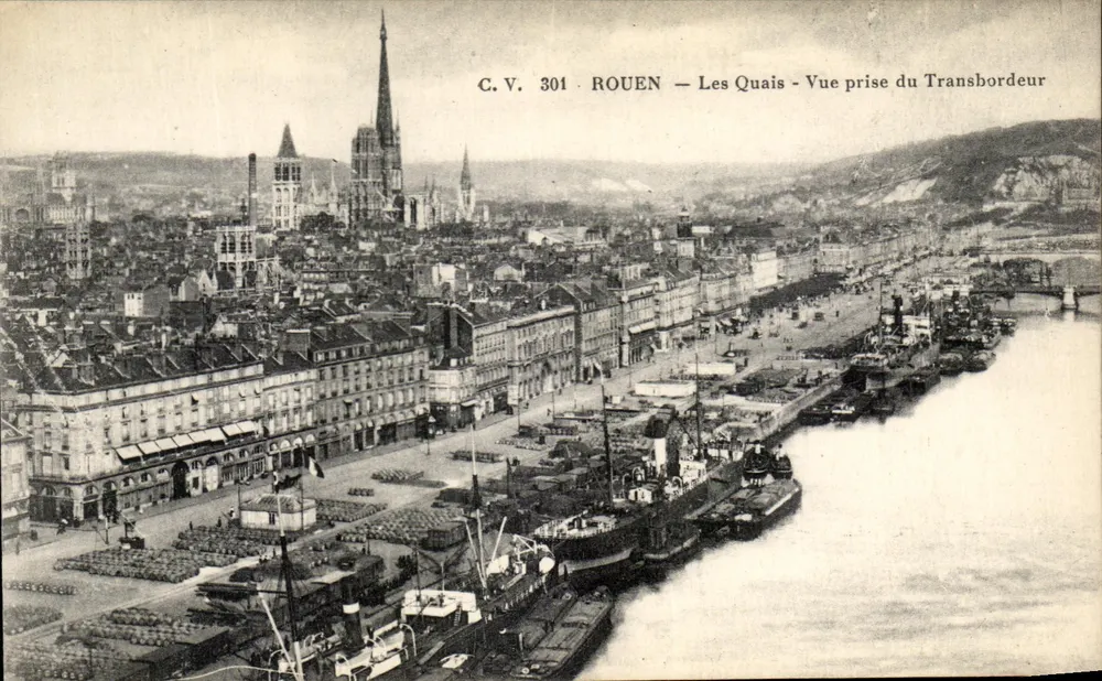 Rouen — Die Kais — Ansicht vom Transbordeur — C.V. 301 - Vorderseite