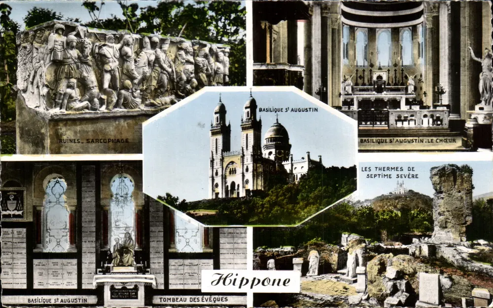 Hippone — Ruínas, Basílica de São Agostinho, Termas de Séptimo Sévero — C° dos Artes Fotomecânicas, n° 71 - Frente