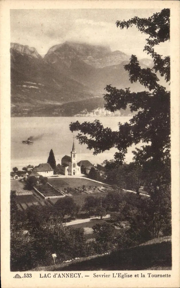 See Annecy — Kirche und Tournette in Sevrier — Verlag A.P. n°533 - Vorderseite