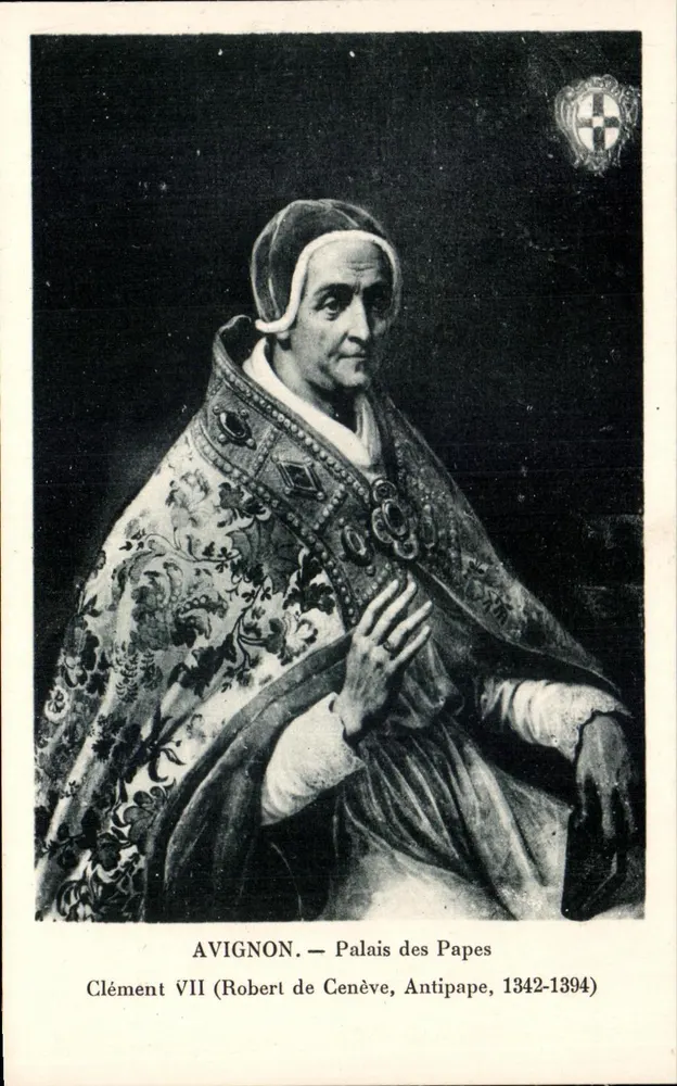 Avignon — Palast der Päpste — Clemens VII (Robert de Cenève, Antipapst, 1342-1394) - Vorderseite