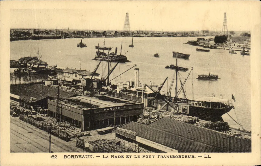 Bordeaux — Die Bucht und die Transbordeur-Brücke — LL - Vorderseite