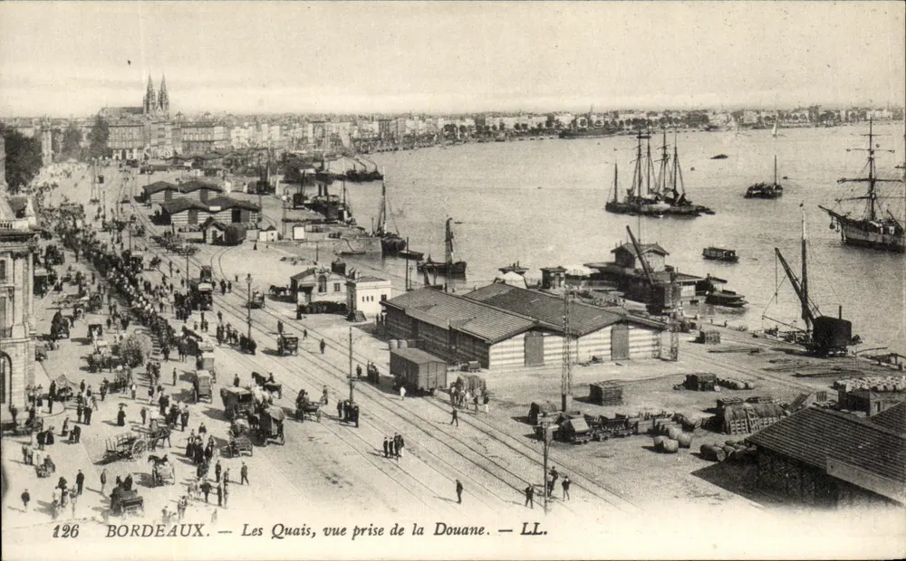 Bordeaux — Die Kais, Blick vom Zollamt — LL. — N° 126 - Vorderseite