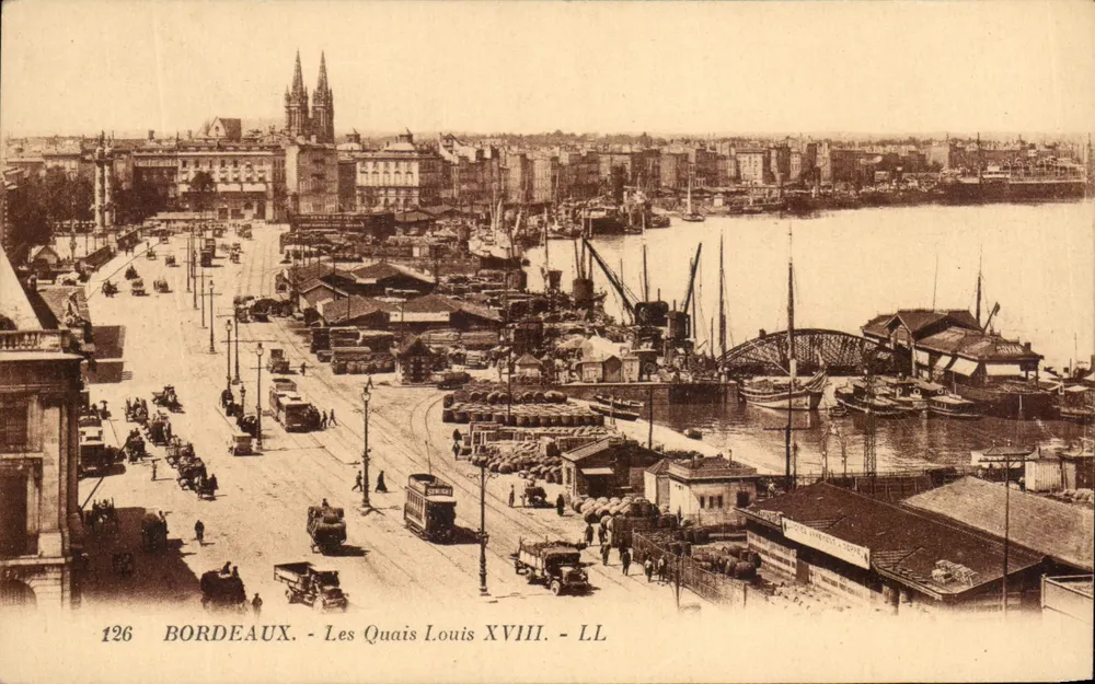 Bordeaux - Die Quais Louis XVIII — LL, Nr. 126 - Vorderseite