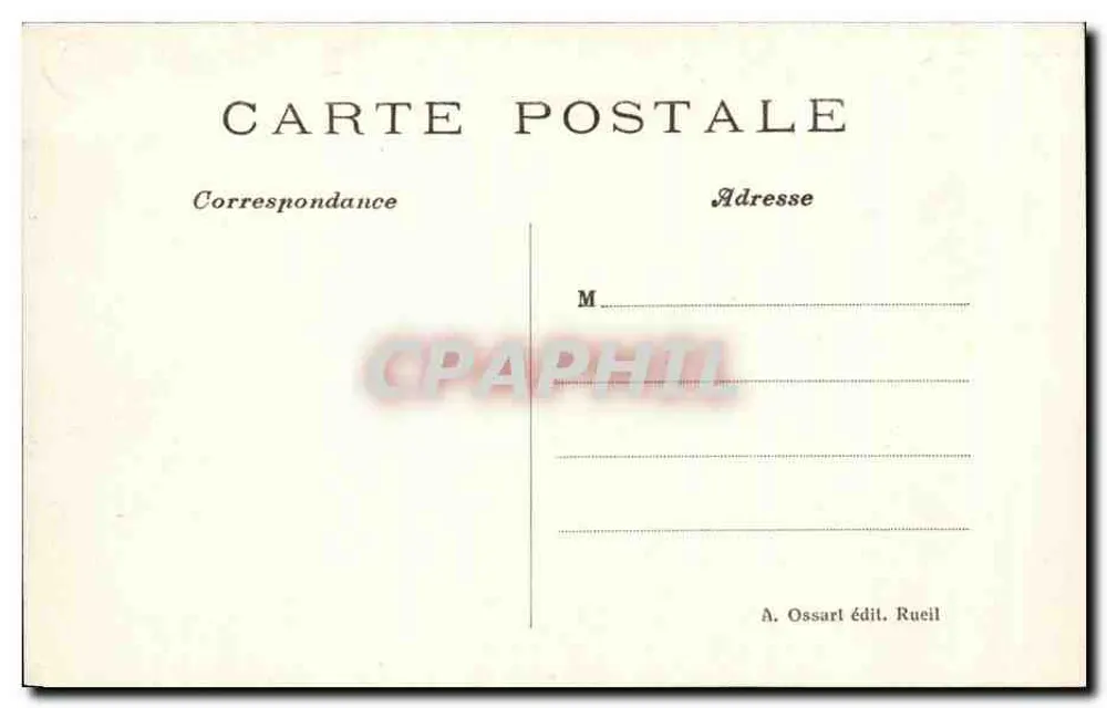 Castelo de La Malmaison (RUEIL) — O Vestíbulo — A. Ossart édit. Rueil - Verso