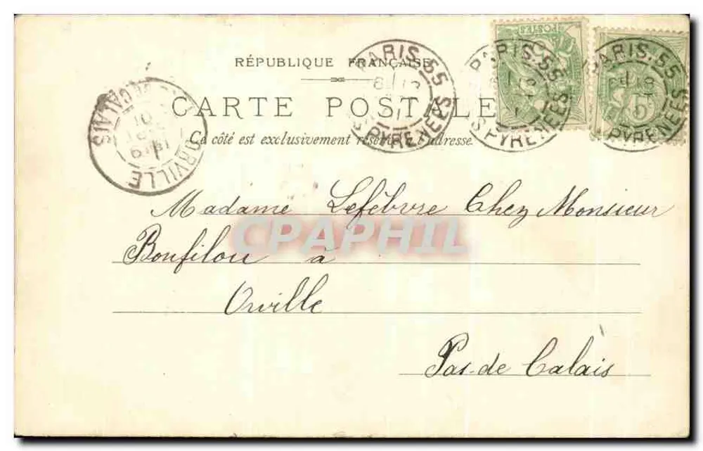 Wycieczka łodzią — Paryż, wrzesień — wydawca: Steinmetz & Cie, Bruksela, n° 8787 - Rewers