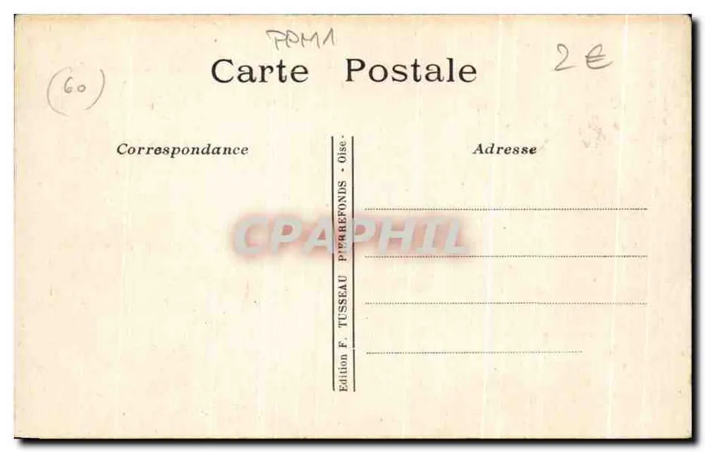Castelo de Pierrefonds — Histórico — Edição F. Tusseau - Verso