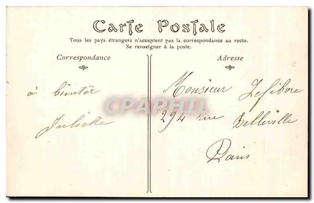 Orléans — Empfangssaal des Rathauses — ND Phot - Rückseite