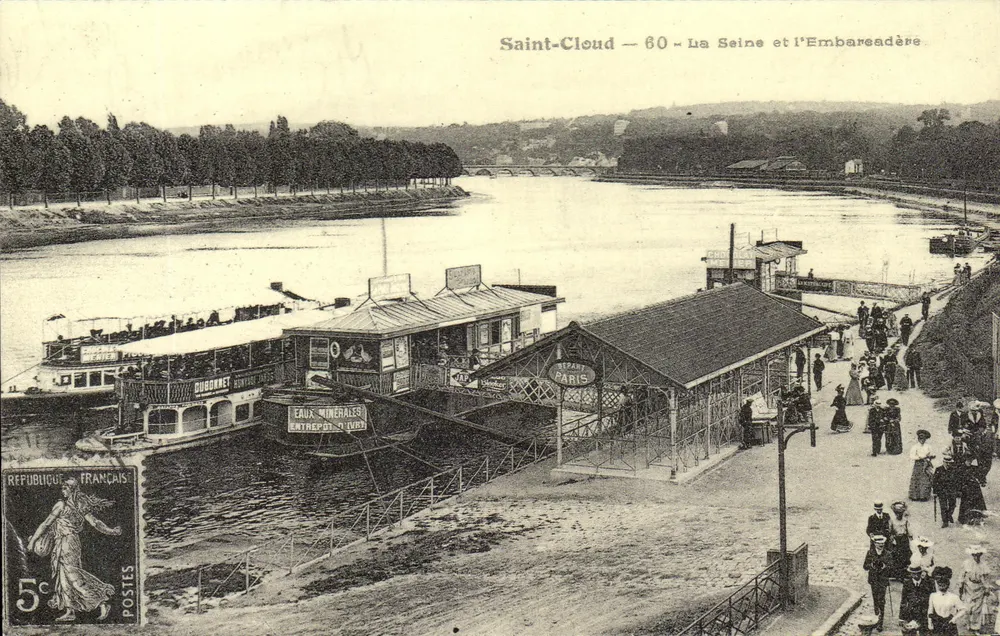 Saint-Cloud — A Sena e o Embarcadère — Editor: Dubonnet, n°60 - Frente