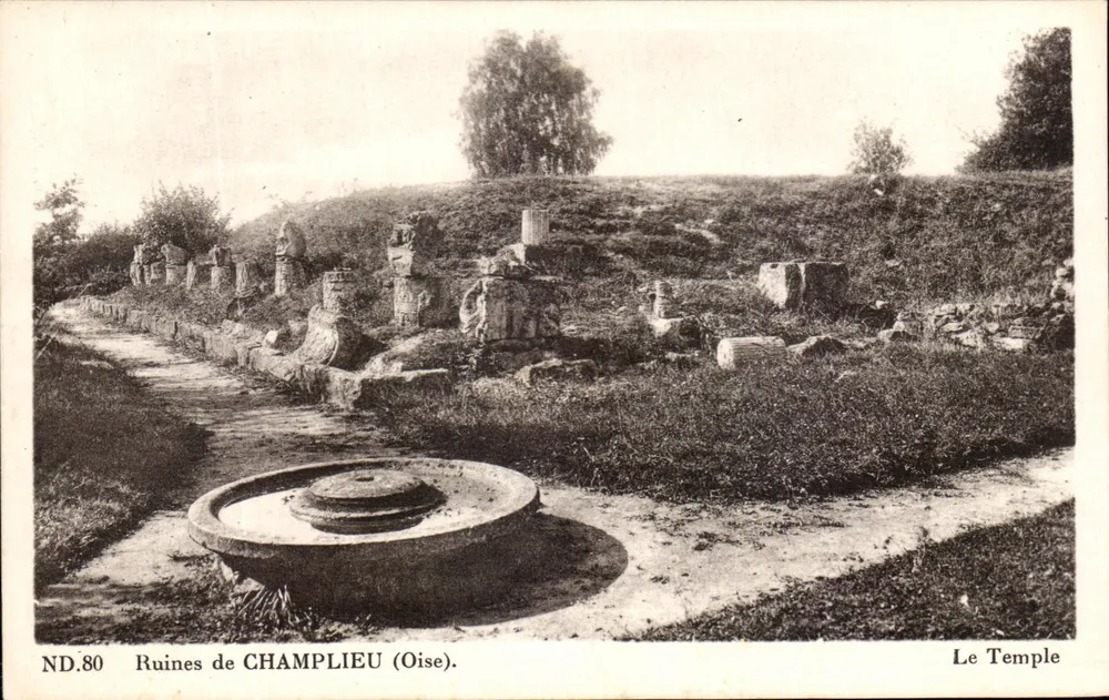Ruínas de CHAMPLIEU (Oise) — O Templo — ND.80 - Frente