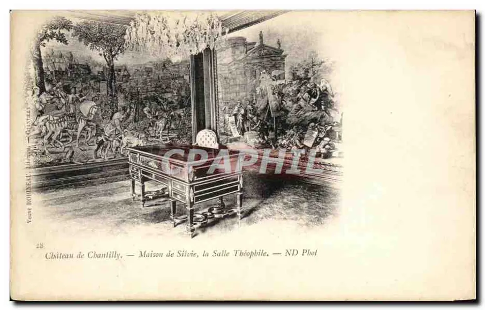 Schloss Chantilly — Maison de Silvie, der Saal Théophile — Yves Rouxneal, Nr. 28 - Vorderseite