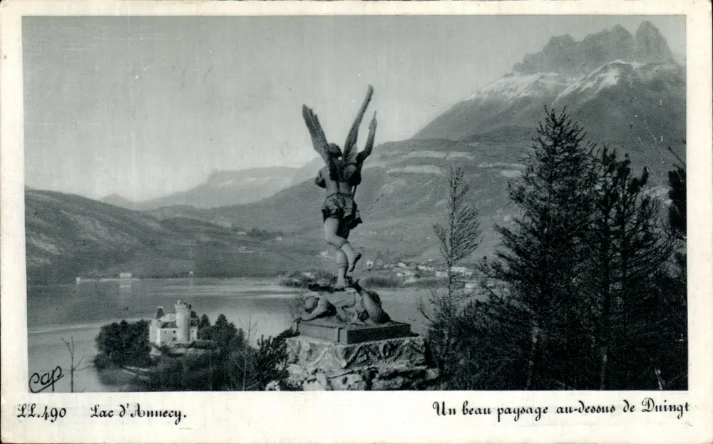 See von Annecy — Aussicht von der Spitze eines Denkmals mit geflügeltem Statuen — Verlag LL.490 - Vorderseite
