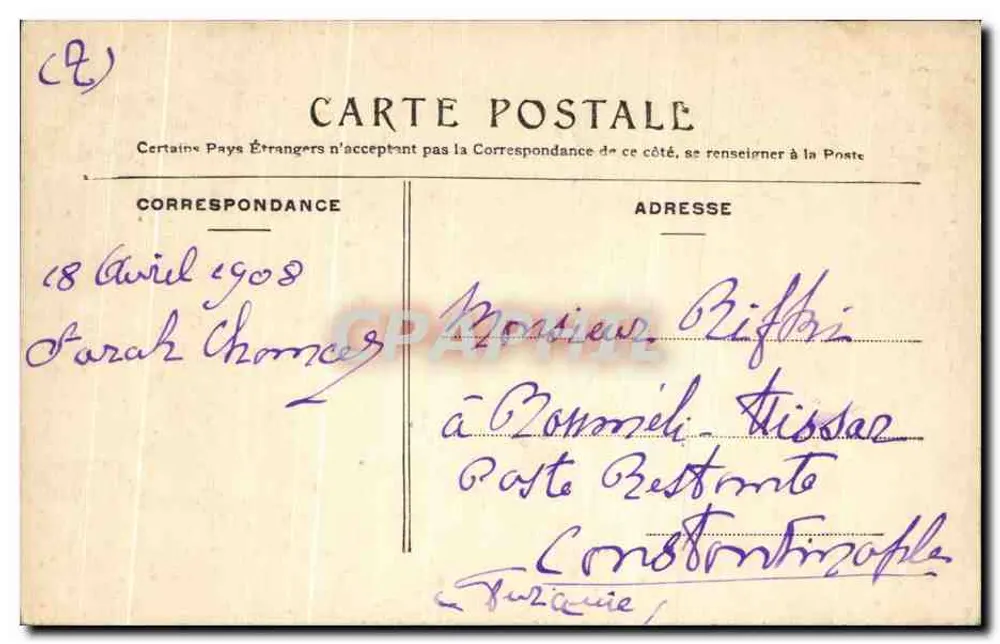 Chantilly — A Capela — Coleção R.F. n°54 - Verso