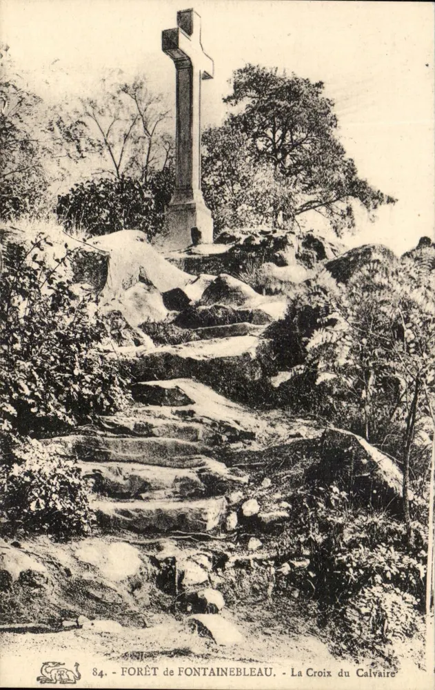 Wald von Fontainebleau - La Croix du Calvaire — unbekannter Verleger, Seriennummer 84 - Vorderseite