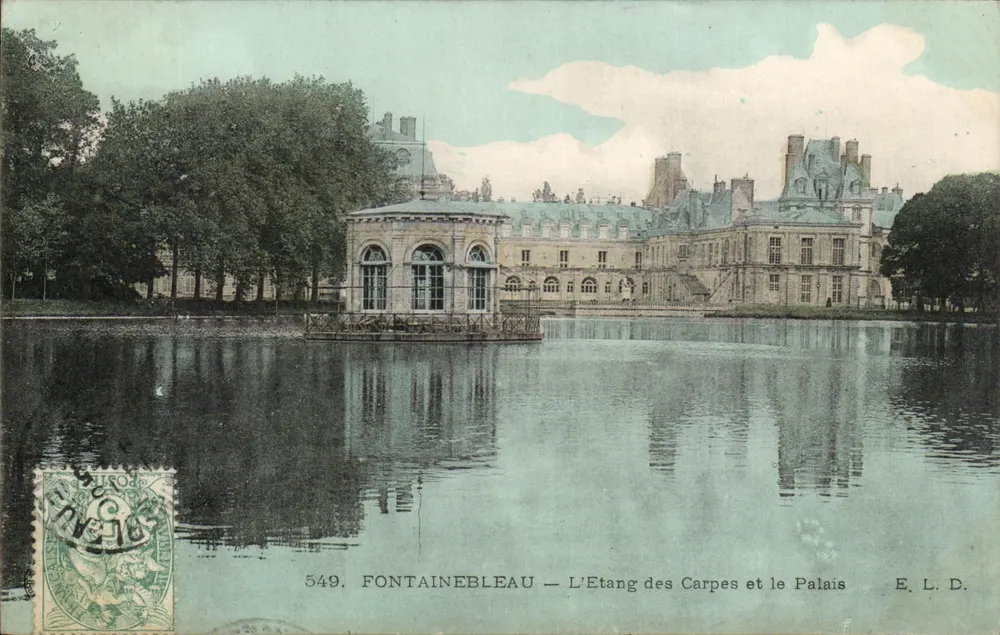 Fontainebleau — L'Etang des Carpes et le Palais — E. L. D. n° 549 - Vorderseite