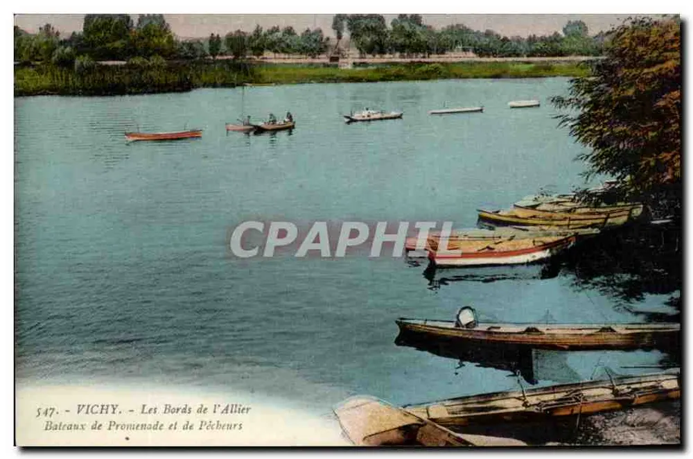 Vichy — Die Ufer der Allier — Bootsfahrten und Fischerboote — Béguin & Vichy, n°547 - Vorderseite