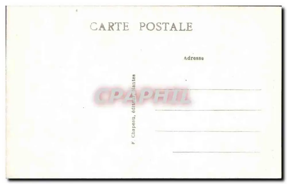 Os Menhirs de Lessac — Guérande (Loire-inf.) — editor R. Chapeau, Nantes - Verso