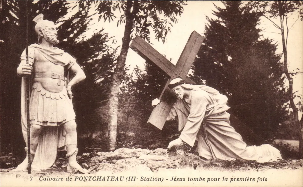 Calvaire de Pontchâteau (IIIe Station) — Jesus fällt zum ersten Mal — J. Nozair, Verleger - Vorderseite